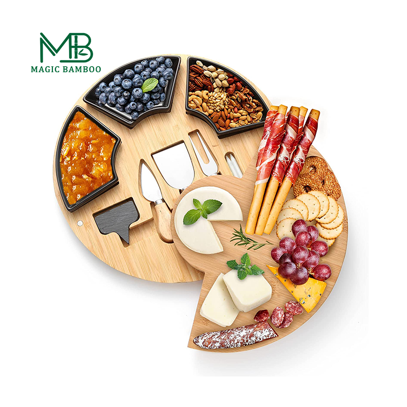 OEM Kitchen Cutting Board Bamboo Cheese Serving Tray Acacia Wood