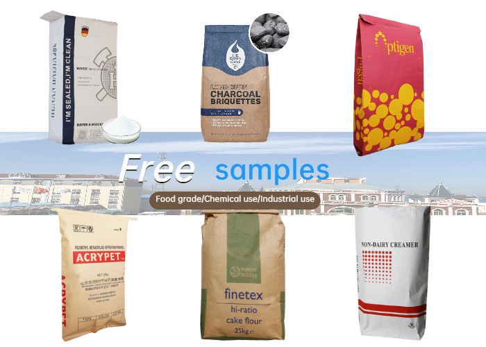 Valve Multiwall Kraft Paper Bags Coconut Basmati Rice Demineralised Whey Powder