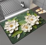 3D Absorbent Diatom Mud Floor Mat Bathroom Waterproof Carpet 80*120cm