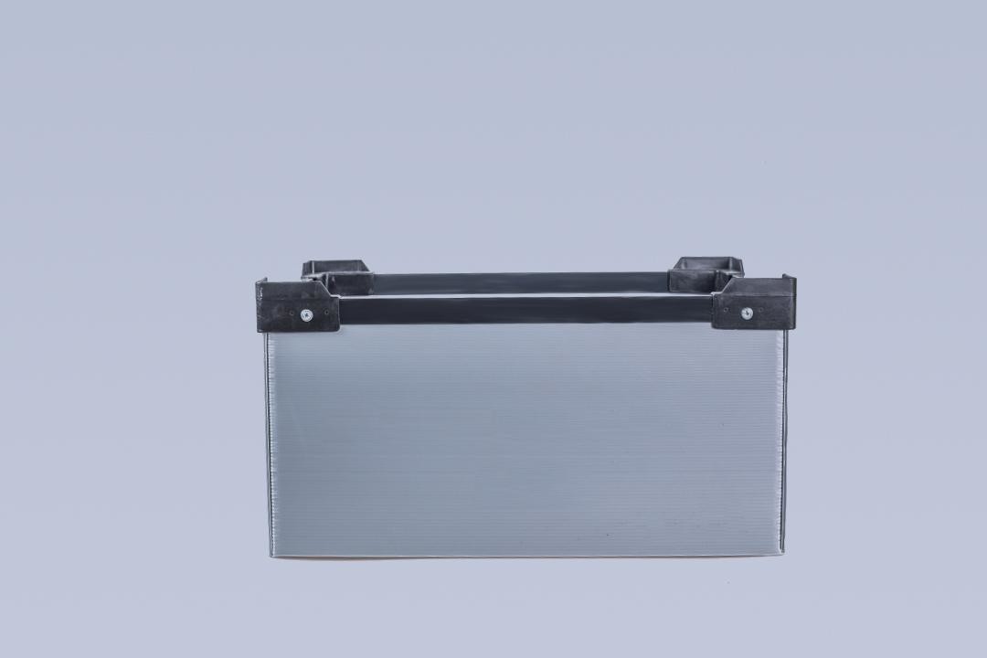 Grey Plastic Warehouse Bins Crates Packaging Strong Hardness Corrugated Polypropylene Boxes