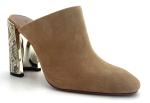 Elegant Closed Toe Womens Mule Heels Rubber Sole Stylish Design For Formal Wear