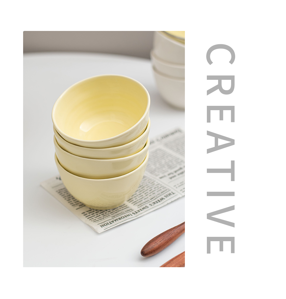Hotel Restaurant Dough Bowl Ceramic Mixing Bowls In Solid Yellow Color Of Other Volume