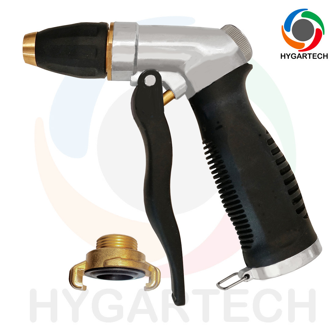Metal Hose Nozzle Washing Gun With Front Trigger Control