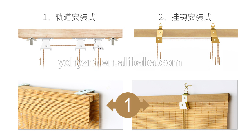 Ribbon Bamboo Window Blinds Long Lifespan Weaving With Raffia 0.5-3mm Slat
