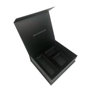 Wholesale Fashion Luxury Hair Brush Black Gift Box Set with EVA Foam and Gold Foil Printing Handling from china suppliers