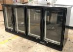 Commercial Beer Fridge 4 Glass Door Mini Drink Fridge Beer Cooler Fridge Freezer
