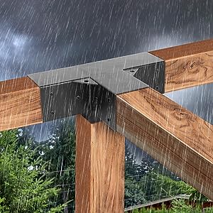 3-Way Right Angle Corner Bracket for 4 x 4 Inch Pressure Treated Wood Beams and Durable