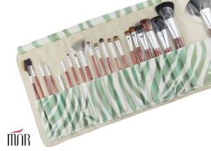 Wholesale Full Foundational Makeup Brush Kits With Green Pu Leather And Long Rope from china suppliers