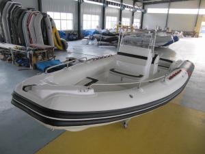 Wholesale 22 Feet Black &amp; Red Inflatable Rib Boat Rib 680 In Fiberglass Hull And Hypalon from china suppliers