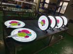 High quality outdoor Double sided round shape wall mount 3d led advertising