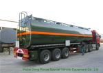 3 Axles Chemical Tanker Truck for 30 - 45MT Hydrofluoric Acid / HCL Transport