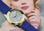 Fashion Men'S Waterproof Wrist Watch 316L Stainless Steel With Leather Strap