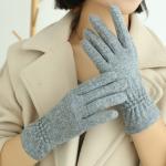 Fashionable Lady Odm Winter Warm Gloves Wear In Outdoor With Wool Knit