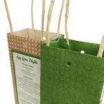 100g 130g Kraft Paper Gift Wine Bottle Paper Bags With Handle