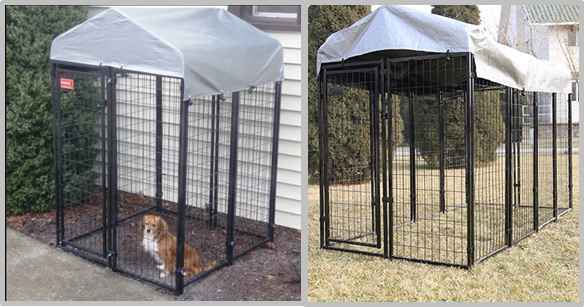Portable Large Dog Pens For Outside , Animal Steel Dog Pen No Sharp Edges