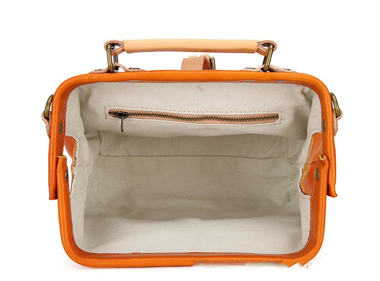 Retro Genuine Leather Top Layer Vegetable Tanned Cowhide Sen Series Ins Crossbody Bag