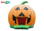 Child Tarpaulin Halloween Inflatable Pumpkin Bouncer For Party