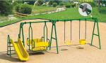 environmental protection steel swing and slide playground for kindergarten