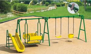 Wholesale environmental protection steel swing and slide playground for kindergarten from china suppliers