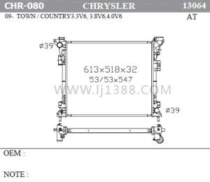 Wholesale Direct Flow CHRYSLER Car Radiator For Town / Country 09 Dpi 13064 OEM 4677755AA from china suppliers