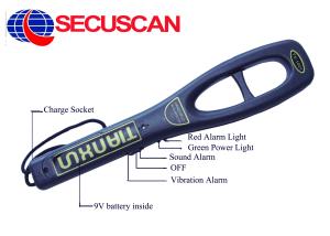 Wholesale 375mm ( L ) *75mm ( W ) * 35mm ( H ) Black Portable handheld body scanner for police security checking from china suppliers