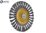 4 Inch Twisted Knotted Wire Brush For Polishing Custom Color Crimped Wire Wheel