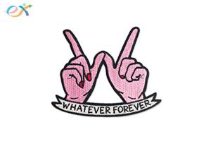 Wholesale Heat Cut Border Iron On Embroidered Patches Hand Shape For Womens Clothing from china suppliers