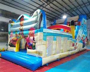 Wholesale ODM Commercial Inflatable Slide Outdoor Bouncy Castle Obstacle Course from china suppliers