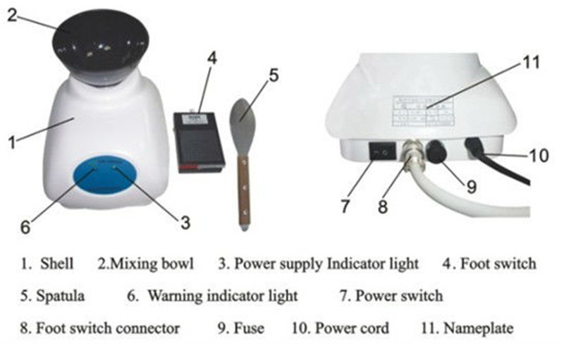 Dental Alginate Impression Mixer Die Stone Mixing Machine