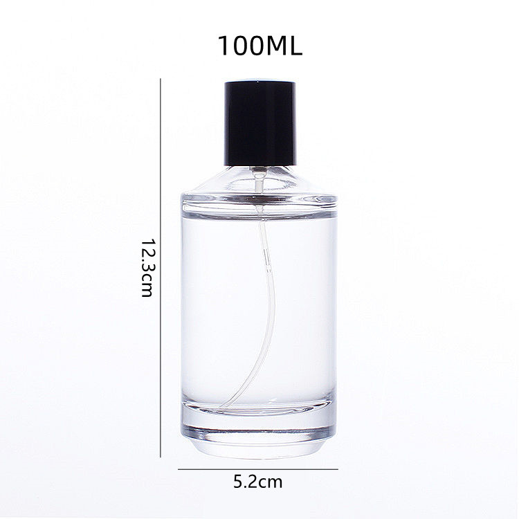 Cylindrical Conical Perfume Bottle 30ml 50ml 100ml Cosmetics Sub Bottle Transparent Glass Perfume Bottle
