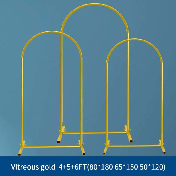 Gold 25mm Aluminum Alloy Tube Floral Wedding Backdrop Stand with Accessories and
