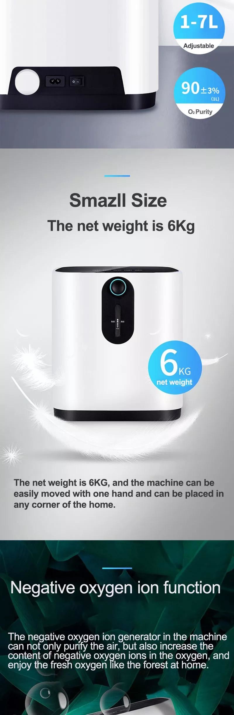 1L Amonoy Oxygen Concentrator Generator Machine For Hospital