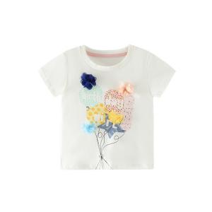 Wholesale 100cm Toddler Short Sleeve Loose Tops Cotton Round Neck T Shirt Sports from china suppliers