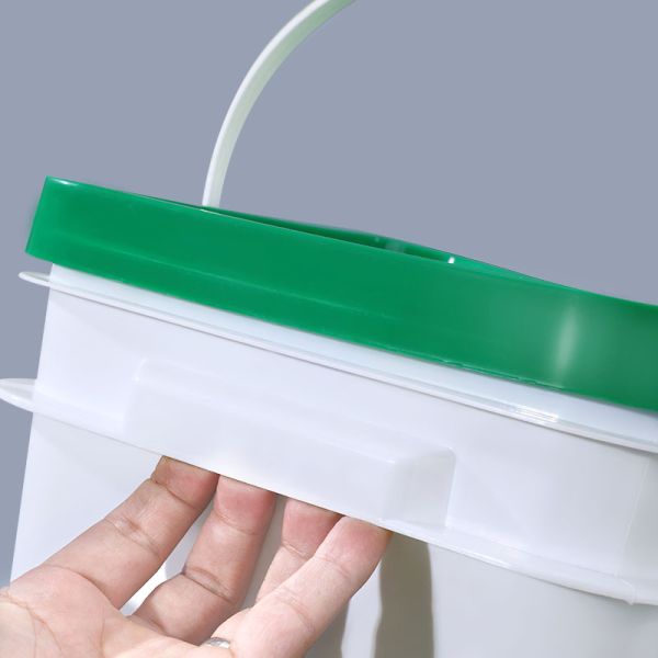Square Plastic Barrel With Lid Handle For Paint Food Shea Butter Sauce Packaging Box 10L Capacity