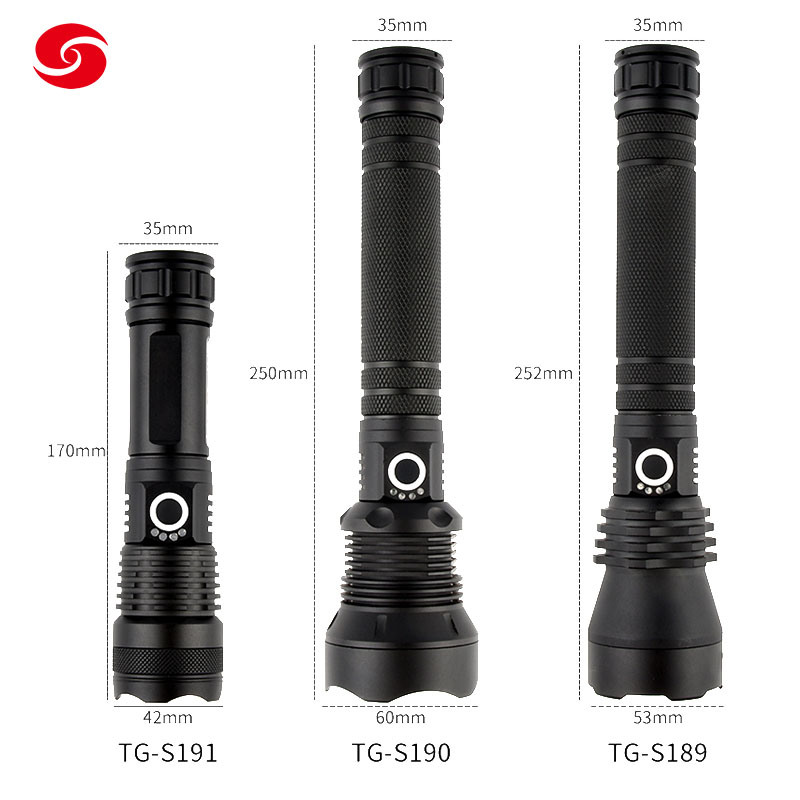 Tactical High Lumen LED USD Rechargeable Flashlight