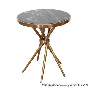 Wholesale Contermporary 530mm 500mm Stainless Steel Coffee Table With Marble Top from china suppliers