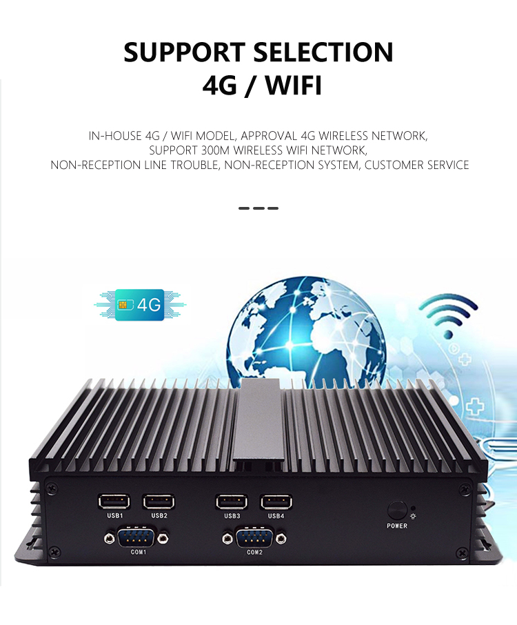 Windows 10 Desktop Mini PC Core I3 I5 I7 Linux Fanless HDmi Vga 12v Usb 3.0 24/7 SSD
