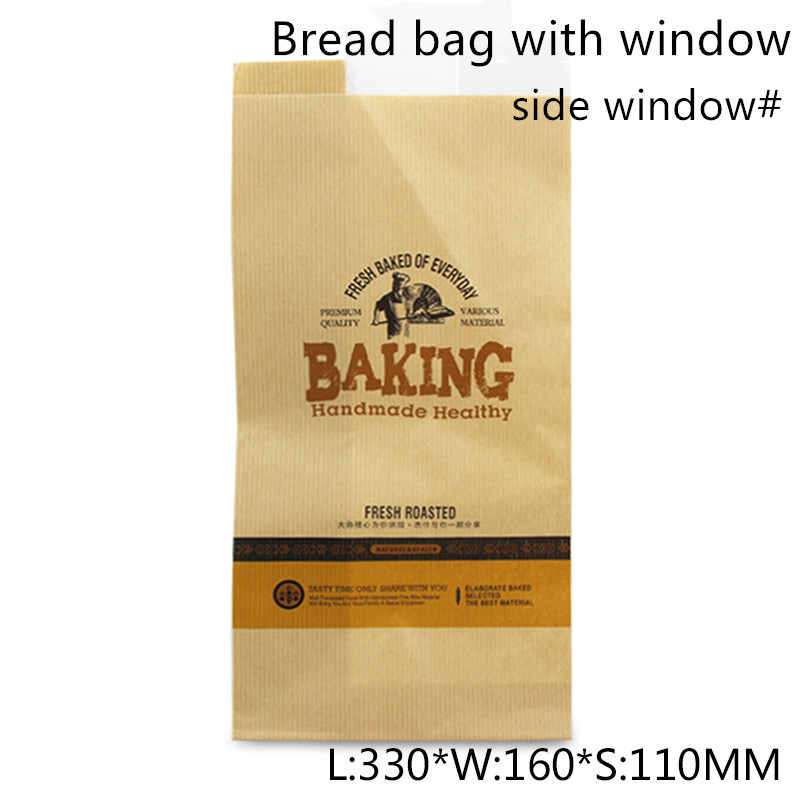 Disposable PE Coated 50gsm Bread Packaging Paper Bags