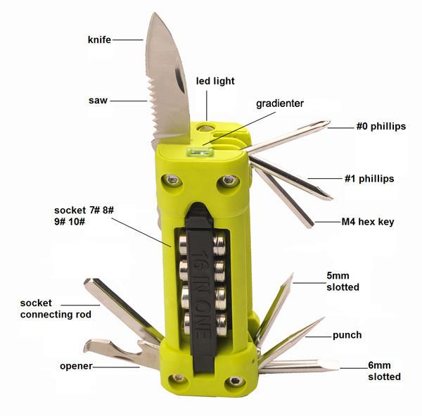ABS Steel Flashlight Tool Handheld LED Work Light Size 4.7x4.2x12.5cm 293g 2AA