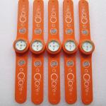 Personalized Fenta Cool Orange Slap On Watches Silicone Bracelet Watches With