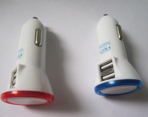 Wholesale White In Car Lightning Charger , Twin USB Port Apple Certified Iphone Car Charger from china suppliers