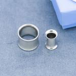 Thin Ear Tunnels Stainless Steel Ear Stretchers Double Flared