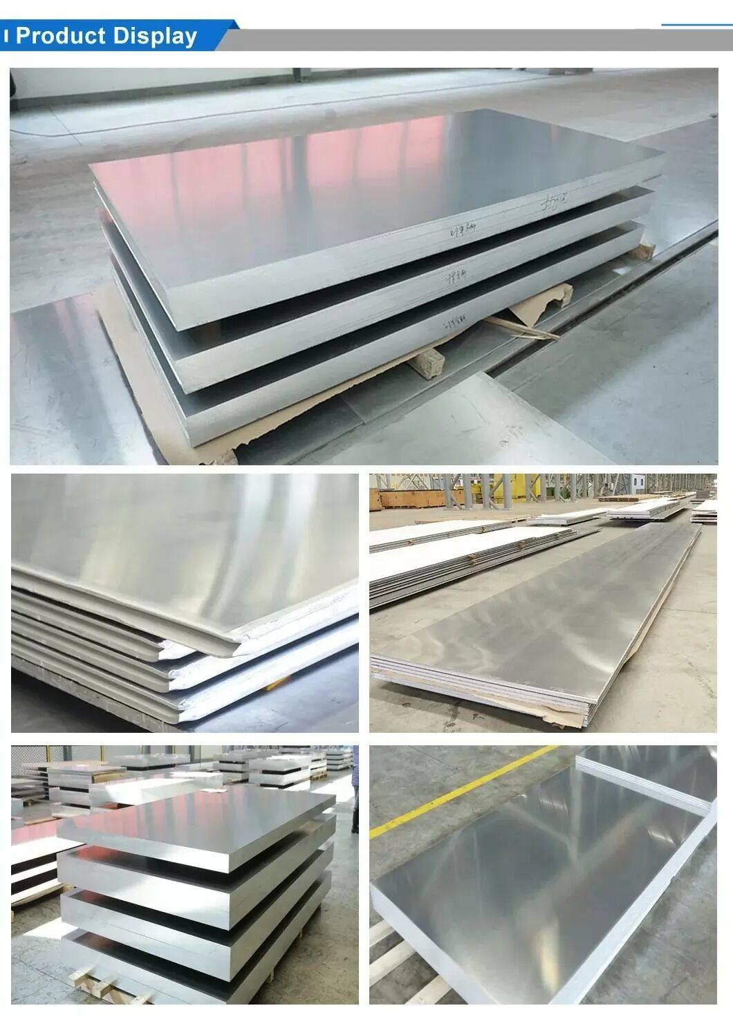 1050 5052 Aluminum Sheet Plate 6061 7075 1.6mm 1.7mm Mill Finish