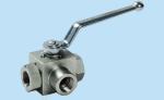 KHB3K 3 Way Ball Hydraulic Valves Carbon Steel Max Pressure 500 Bar ISO9000