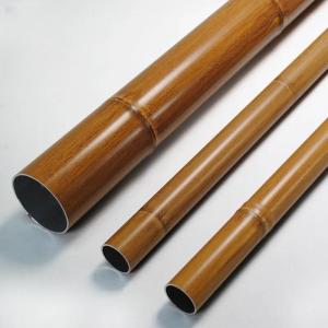 Wholesale customized 6063 natural bamboo wood grain extrusion aluminum alloy profile aluminum pole from china suppliers