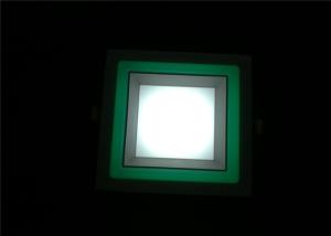 Wholesale Two Color 18W + 6W Coloured LED Downlights Recessed Square Ceiling White + Green from china suppliers