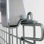 Silver Lockable Folding 50*50mm 1500KG Collapsible Metal Cage
