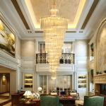 Hotel Staircase Luxury Gold Modern Crystal Chandelier Dia 450cm