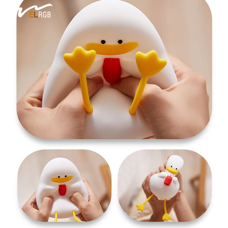 Intelligent Voice Control Happy Duck Night Light for Baby Feeding and Eye Protection
