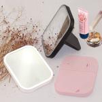 Modern Stylish Bathroom Portable Compact 1 Inch 50 Pcs Led Light Mirror for Lady